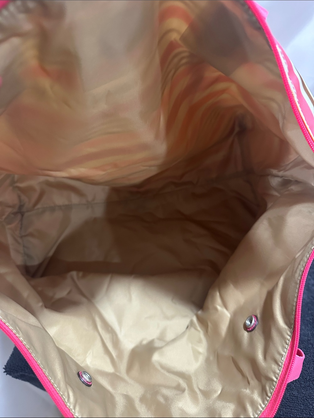 Coach Striped Pink Multi-Color Tote Bag with Pink Handles - Picture 8 of 8
